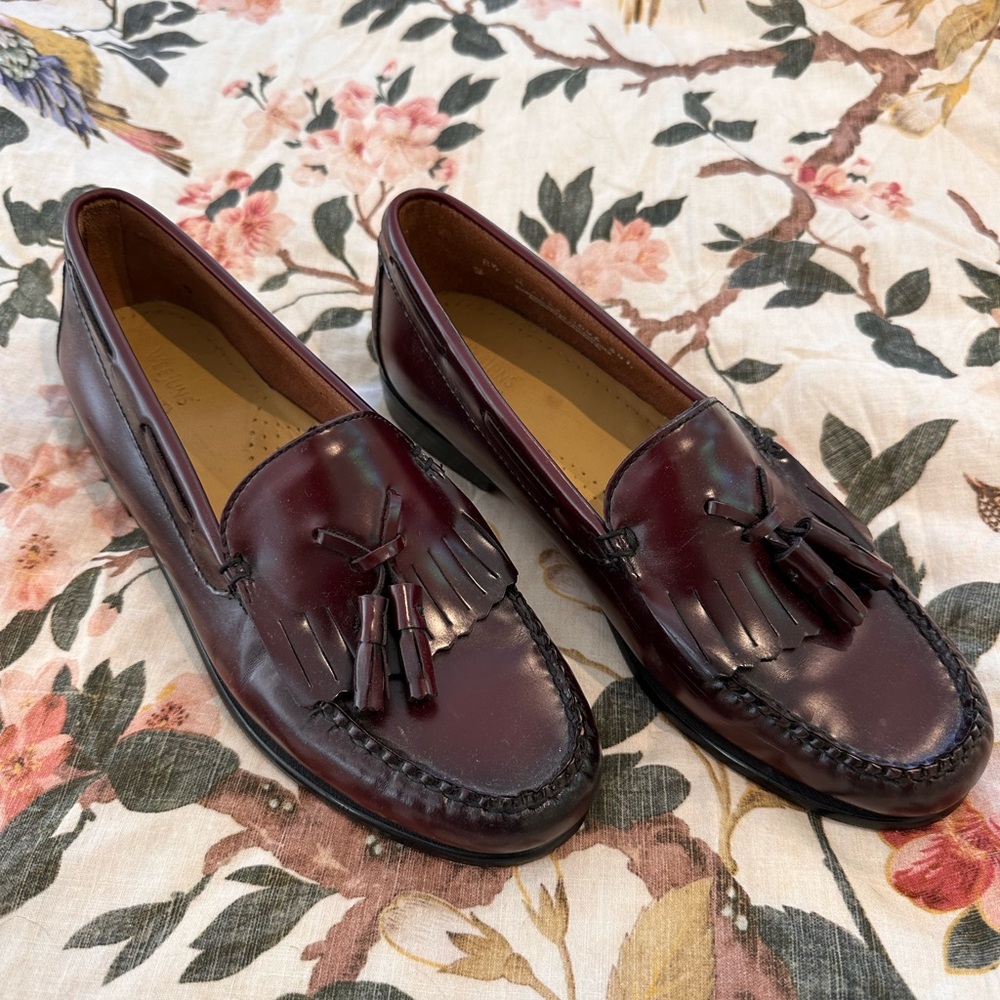 G.H. Bass & Co. Burgundy Tassel Loafers